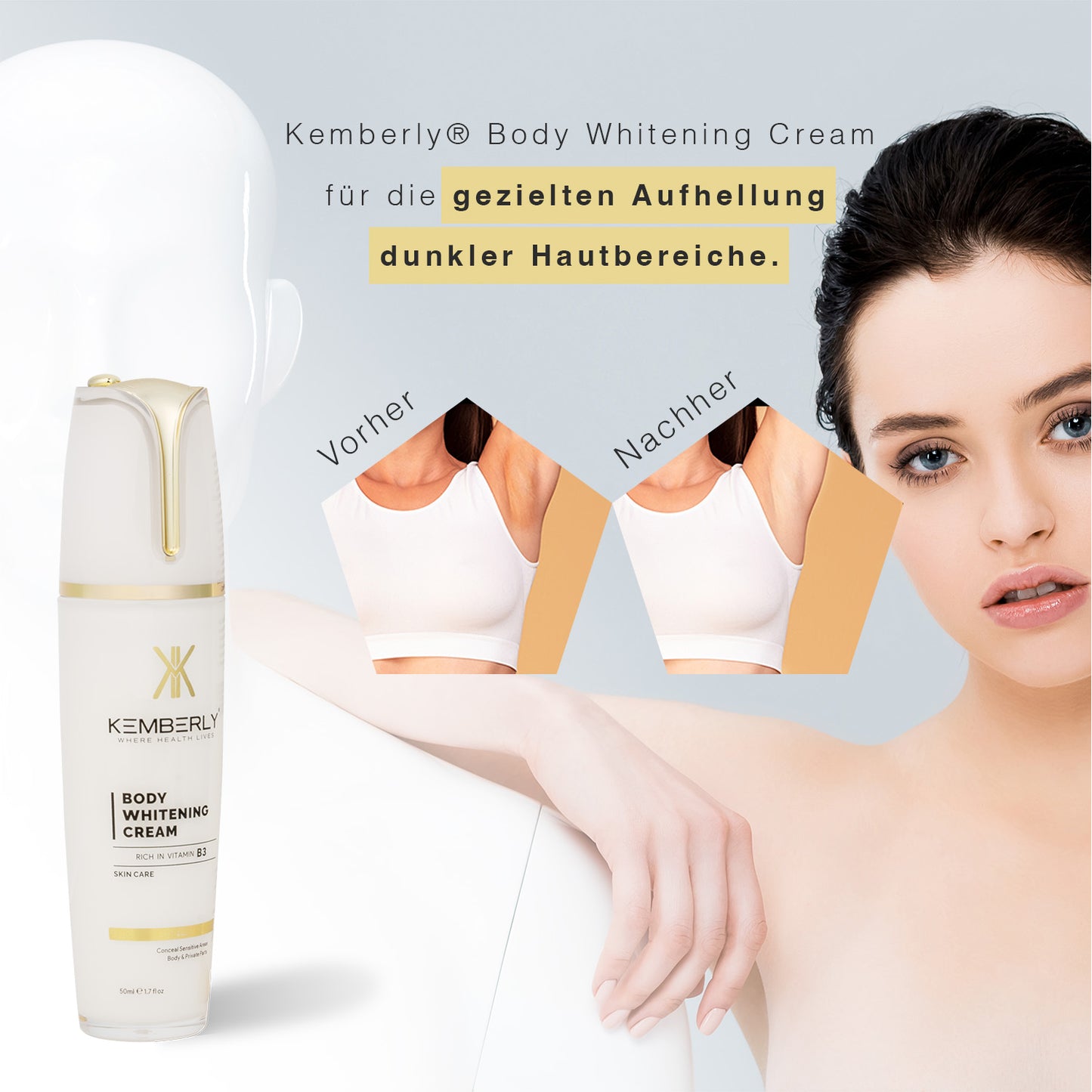 Kemberly Pflegecreme für empfindliche Zonen & Hautbildverfeinerung - Kemberly® GmbH