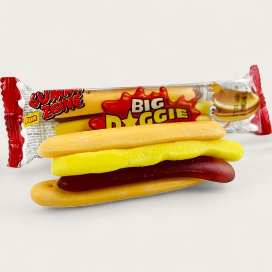 Big Doggie Hot Dog – Fruchtgummi mit Rindergelatine (1 Stück, 28 g) - Kemberly® GmbH