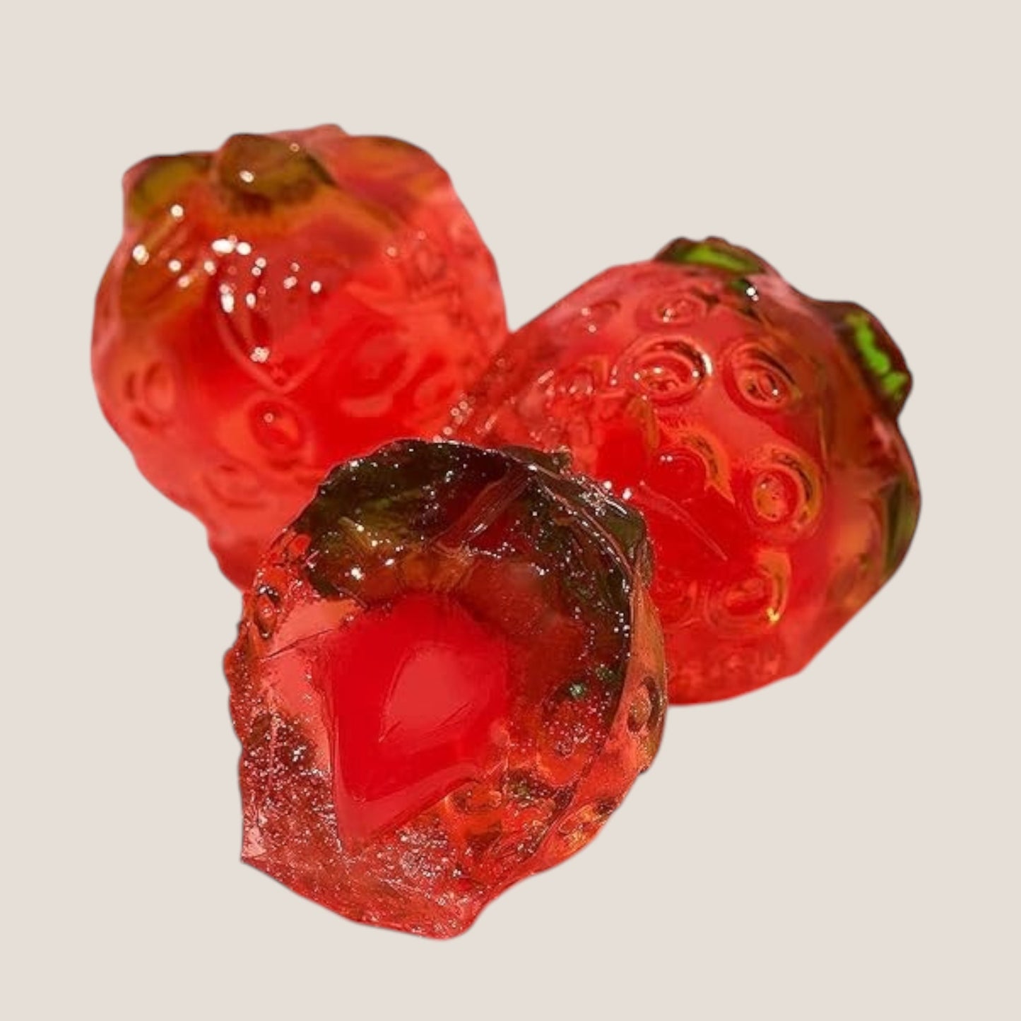 AMOS 4D Fruchtgummi Erdbeere mit flüssiger Kern – ( 120 g ) - Kemberly® GmbH