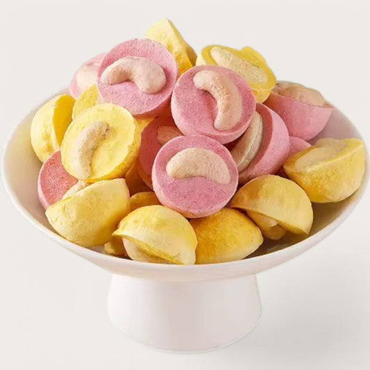 Gefriergetrockneter Obst-Nuss-Snack: Erdbeere & Mango mit Cashew – Knusprig, Natürlich, Köstlich! - Kemberly® GmbH
