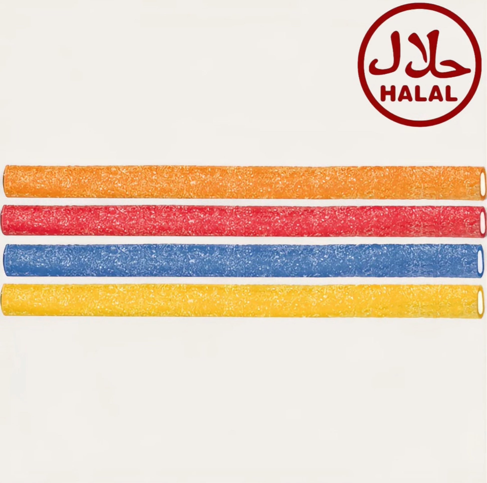 Saurer Rainbow Churritos Fruchtgummi-Mix, gefüllt – 300 g, Halal - Kemberly® GmbH