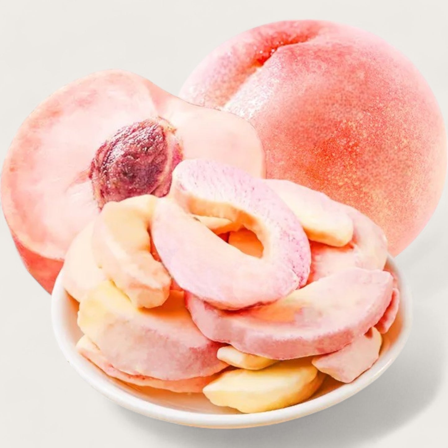 Gefriergetrocknete Bio-Pfirsichscheiben – Knusprige & Fruchtig - Kemberly® GmbH