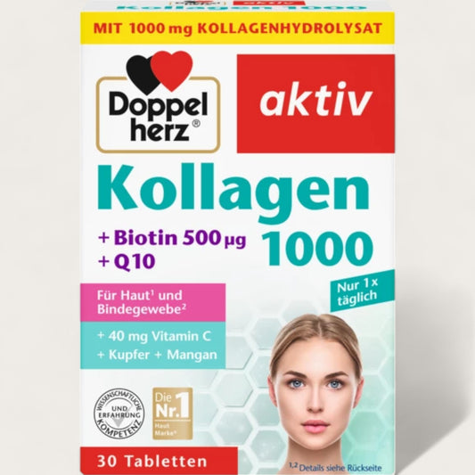Kollagen 1000 Tabletten, mit Biotin + Q10 - Kemberly® GmbH