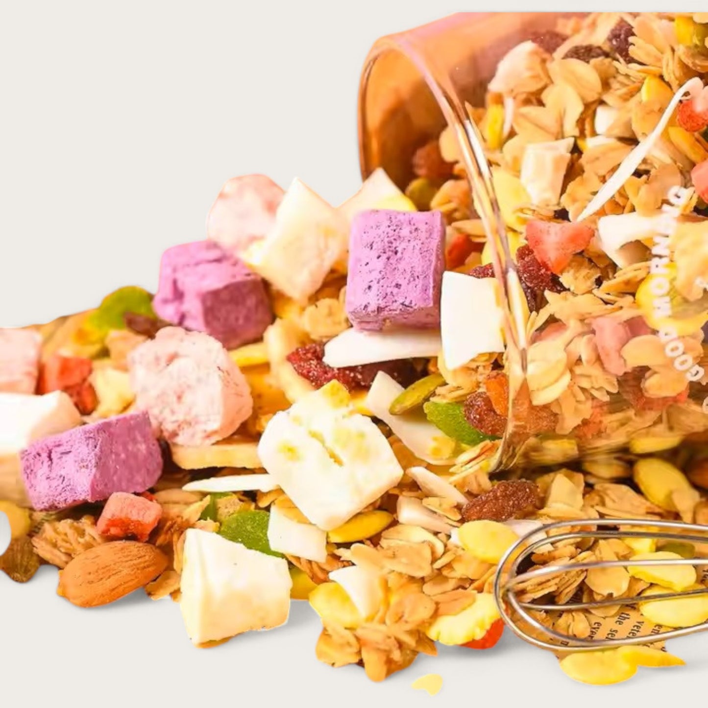 Knuspriges Premium-Müsli mit Gefriergetrockneten Früchten & Joghurtwürfeln - Kemberly® GmbH
