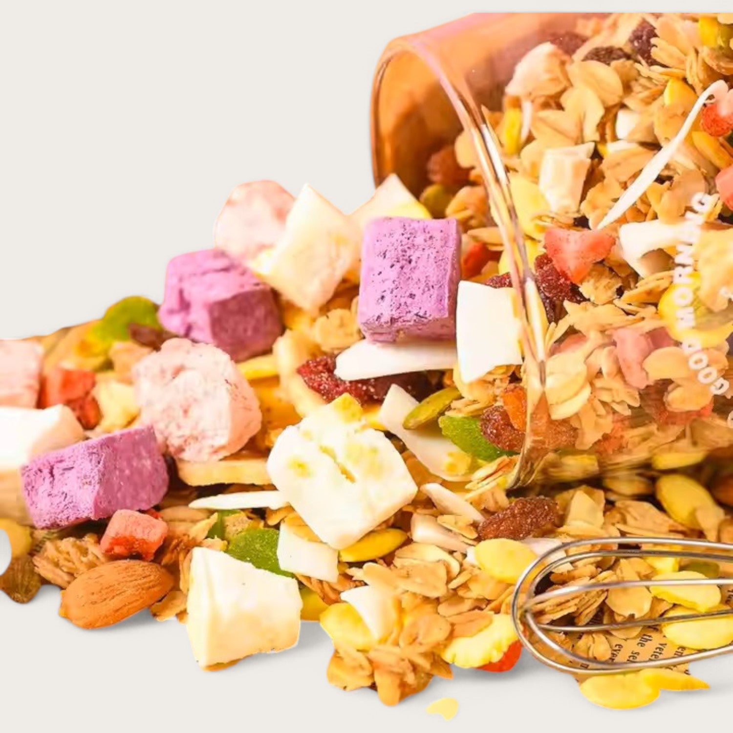 Knuspriges Premium-Müsli mit Gefriergetrockneten Früchten & Joghurtwürfeln - Kemberly® GmbH