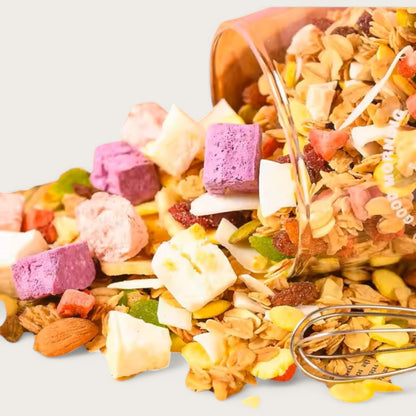 Knuspriges Premium-Müsli mit Gefriergetrockneten Früchten & Joghurtwürfeln - Kemberly® GmbH