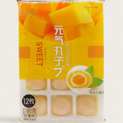 Japanische Mochi Frucht-Reiskuchen Erdbeere, Mango oder Traube