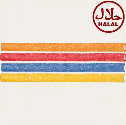 Saurer Rainbow Churritos Fruchtgummi-Mix, gefüllt – 300 g, Halal - Kemberly® GmbH