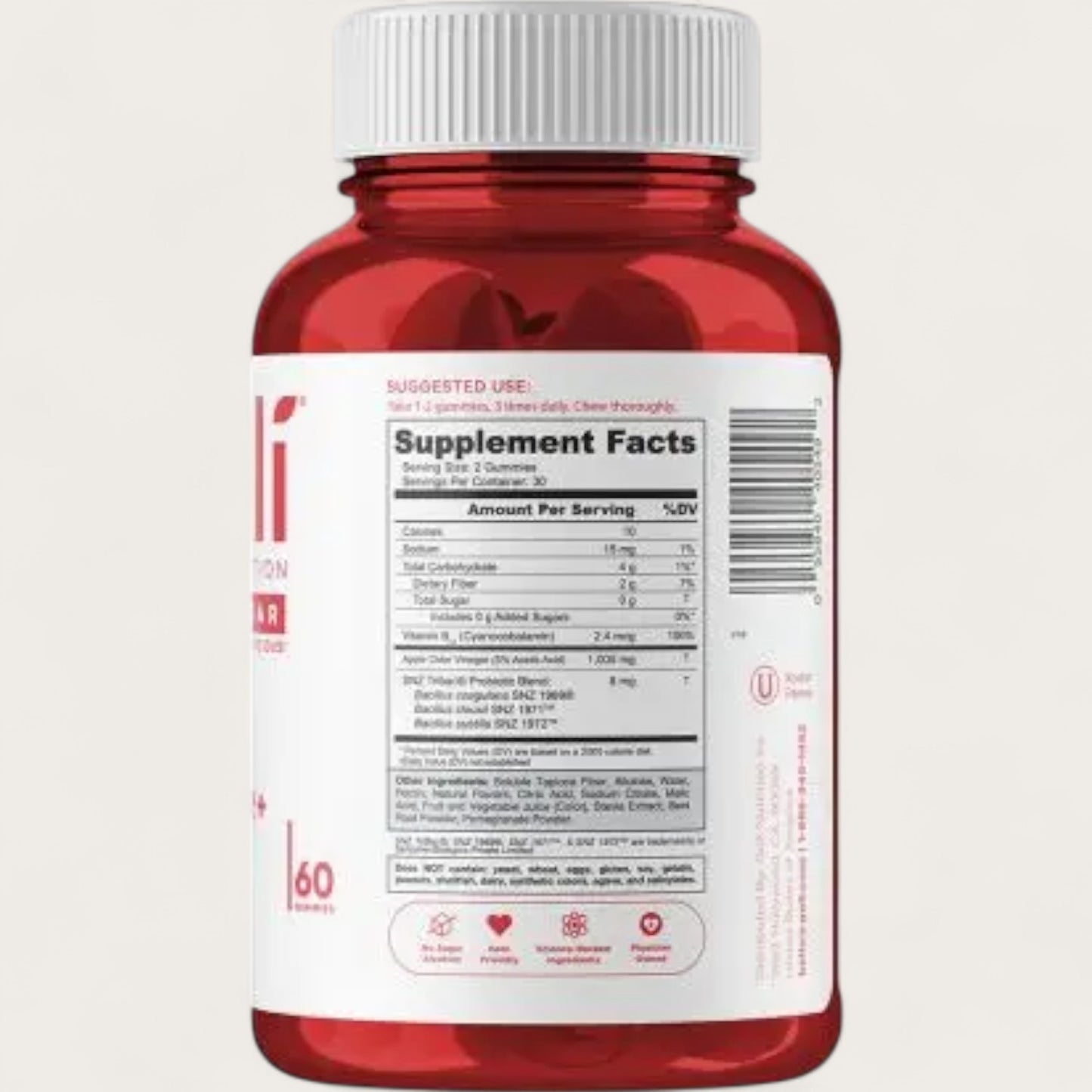 Goli® Apfelessig Gummies Zuckerfrei mit B12 & Probiotika (60 Stk)